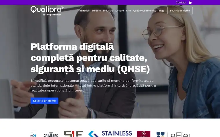 Captură din site-ul QualiPro